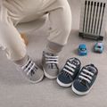 Baby / Toddler Plaid Panel Lace Up Prewalker Shoes Grey image 2
