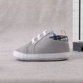 Baby / Toddler Plaid Panel Lace Up Prewalker Shoes Grey image 3