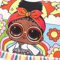 LOL Surprise Kid Girl 2pcs Graphic Print Naia™ Tank Top and Fringe Design Denim Shorts Set Colorful image 4