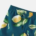 Family Matching Allover Lemon Print and Solid Halter Neck Two-piece Swimsuit or Swim Trunks Shorts Multi-color image 5