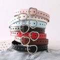 Kids Fashion Hollow Heart Shaped Heart Buckle Belt White image 5