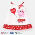Peppa Pig Toddler Girl Mother's Day Naia Heart Print Halter Dress White image 1