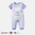 Care Bears Baby Boy/Girl Short-sleeve Striped Bear Graphic Naia™ Jumpsuit COLOREDSTRIPES image 1