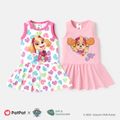 PAW Patrol Toddler Girl Heart Print Naia/Cotton Sleeveless Dress Pink image 2