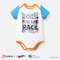Hot Wheels Baby Boy Graphic Print Short-sleeve Naia™ Romper BLUE WHITE image 1