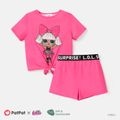 L.O.L. SURPRISE! 2pcs Toddler/Kid Girl Naia Character Print Short-sleeve Tee and Shorts Set Roseo image 1