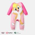 Looney Tunes Baby Boy/Girl Cartoon Animal Print Long-sleeve Naia™ Jumpsuit Pink image 1