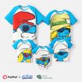 The Smurfs Family Matching Raglan Sleeve Graphic Naia™ Tee Blue image 2