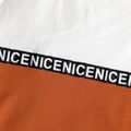 2pcs Baby Boy Cotton Letter Design Colorblock Short-sleeve Tee & Shorts Set ColorBlock image 3