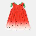 PAW Patrol Toddler Girl Watermelon Print Bowknot Design Sleeveless Dress Red image 2