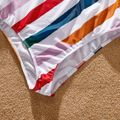 Family Matching Colorful Striped Ruffle-sleeve Cut Out One-piece Swimsuit or Swim Trunks Shorts COLOREDSTRIPES image 5