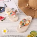 Family Matching Floral Pattern Flip-Flops Vacation Beach Slippers Beige image 5