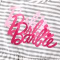 Barbie Toddler Girl Cotton Stripe Bowknot Design Sleeveless Rompers Light Grey image 3