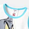 Tom and Jerry Toddler Girl/Boy 2pcs Letter Print Tank Top and Elasticized Shorts Set White image 5