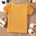 Kid Girl Textured Puff Sleeve Top Ginger image 2