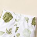 2pcs Baby Boy Allover Scallop Print Short-sleeve Two-piece Swimsuit Set Green/White image 4