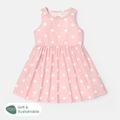 Ärmelloses Kleid mit Herzdruck/Tupfen für Kleinkinder/Kindermädchen rosa image 4