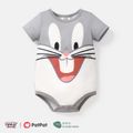 Looney Tunes Baby Boy/Girl Animal Print Short-sleeve Naia™ Romper Grey image 1
