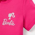 Barbie Kleinkind/Kind Mädchen Taschendesign Kurzarmkleid aus Baumwolle mit Kapuze roseo image 5
