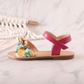 Toddler / Kid Floral Pattern Bow Decor Sandals Multi-color image 2