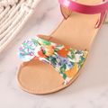 Toddler / Kid Floral Pattern Bow Decor Sandals Multi-color image 4