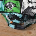 2pcs Baby Boy 100% Cotton Suspender Shorts and Allover Print Bow Tie Decor Short-sleeve Romper Set Green image 5