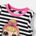 L.O.L. SURPRISE! Toddler/Kid Girl 2pcs Stripe Cotton Tank Dress and Headband BlackandWhite image 2