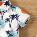 Baby Boy Allover Coconut Tee & Dots Print Button Front Short-sleeve Romper Multicolour-1 image 5