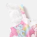 Care Bears Baby/Toddler Girl Rainbow Print Flutter-sleeve Dress Colorful image 3