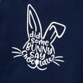 Easter Toddler Girl/Boy Playful Bunny Print Short-sleeve Tee Dark Blue image 4