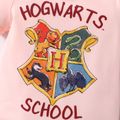Harry Potter Baby/Toddler Girl 2pcs Puff Sleeve Cotton Romper and Stripe Leggings Set Pink image 3