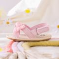 Baby Bow Decor Solid Toddler Sandals Pink image 2