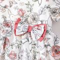 <Bunny's Garden> Easter Baby Girl Allover Rabbit Print Short-sleeve Dress or Jumpsuit Colorful image 4
