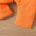 Toddler Girl/Boy Solid Color Cotton Sleeveless Jumsuits Orange image 5