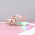 Toddler Soft Sole Non-slip Bow Decor Luminuous Sandals Pink image 4