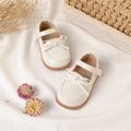 Toddler / Kid Solid Bow Decor Flats Beige image 1