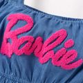 Barbie Kleinkind/Kind Mädchen schulterfreier Jeans-Baumwoll-Slip-Strampler Denim Blue image 4