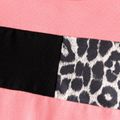 2 Stück Kleinkinder Mädchen Stoffnähte Lässig Leopardenmuster T-Shirt-Sets rosa image 4