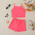 2pcs Toddler Girl Butterfly Print Camisole and Shorts Set Roseo image 3
