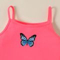 2pcs Toddler Girl Butterfly Print Camisole and Shorts Set Roseo image 4