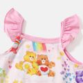 Care Bears Mommy and Me Allover Print Ruffle Trim Tank Top & Shorts Sets PinkyWhite image 2