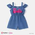 Barbie Kleinkind/Kind Mädchen schulterfreier Jeans-Baumwoll-Slip-Strampler Denim Blue image 1