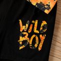 2pcs Baby Boy Letter Print Naia™ Tank Top and Cotton Shorts Set Orange image 3