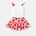 Looney Tunes Toddler Girl 2pcs Character Print Bow Cami Top & Skirt Set REDWHITE image 2