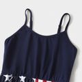 Independence Day Family Matching Stars & Striped Print Spliced Cami Dresses and Short-sleeve T-shirts Sets ColorBlock image 3