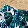 Family Matching Allover Palm Leaf Print Crisscross One-piece Swimsuit and Swim Trunks Green image 5