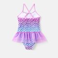 Lol. Überraschung! Kind Mädchen Mesh Spleiß Meerjungfrau einteiliger Slip Badeanzug helles lila image 2