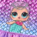 L.O.L. SURPRISE! Kid Girl Mesh Splice Mermaid Onepiece Slip Swimsuit Light Purple image 4