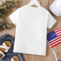 Kid Girl Independence Day Figure Print Short-sleeve Tee White image 2