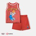 Looney Tunes Toddler/Kid Boy 2pcs Basketball & Character Print Tank Top and Shorts Set Red image 1